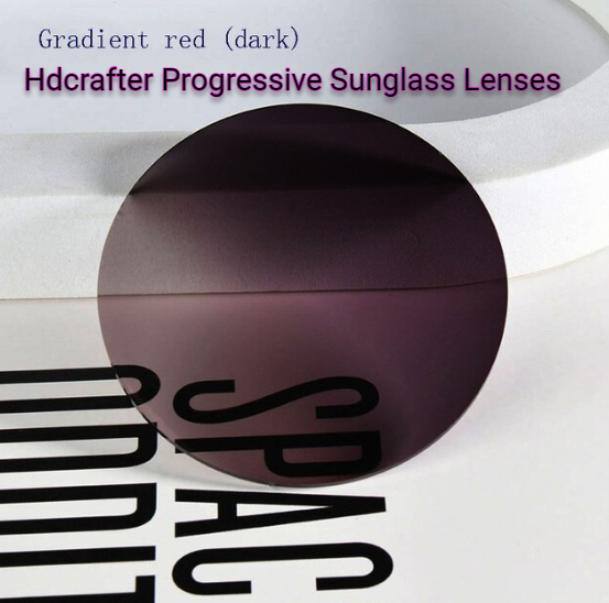 Hdcrafter Polyurethane Progressive Sunglass Lenses Lenses Hdcrafter Sunglass Lenses 1.56 Index Gradient Dark Red 