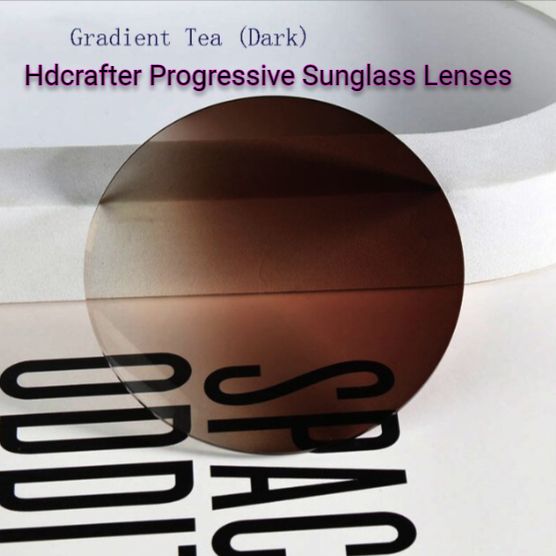 Hdcrafter Polyurethane Progressive Sunglass Lenses Lenses Hdcrafter Sunglass Lenses 1.56 Index Gradient Dark Tea 