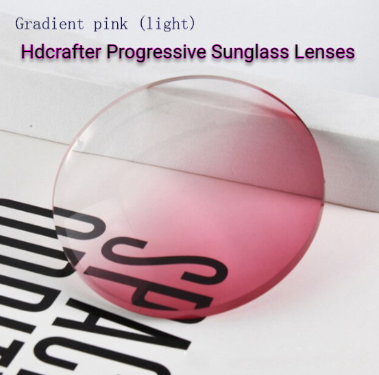 Hdcrafter Polyurethane Progressive Sunglass Lenses Lenses Hdcrafter Sunglass Lenses 1.56 Index Gradient Light Pink 