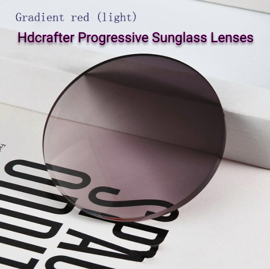 Hdcrafter Polyurethane Progressive Sunglass Lenses Lenses Hdcrafter Sunglass Lenses 1.56 Index Gradient Light Red 