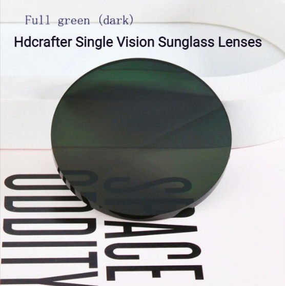 Hdcrafter Single Vision Polyurethane Sunglass Lenses Lenses Hdcrafter Sunglass Lenses 1.56 Full Dark Green 