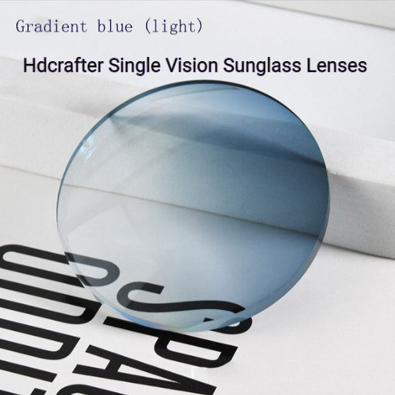 Hdcrafter Single Vision Polyurethane Sunglass Lenses Lenses Hdcrafter Sunglass Lenses 1.56 Gradient Light Blue 