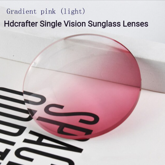 Hdcrafter Single Vision Polyurethane Sunglass Lenses Lenses Hdcrafter Sunglass Lenses 1.56 Gradient Light Pink 