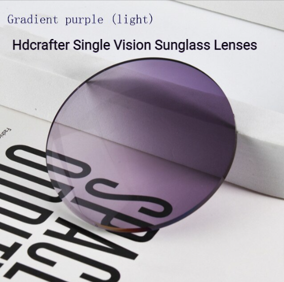 Hdcrafter Single Vision Polyurethane Sunglass Lenses Lenses Hdcrafter Sunglass Lenses 1.56 Gradient Light Purple 