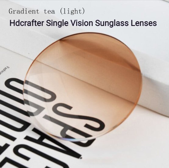 Hdcrafter Single Vision Polyurethane Sunglass Lenses Lenses Hdcrafter Sunglass Lenses 1.56 Gradient Light Tea 