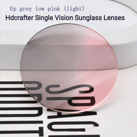 Hdcrafter Single Vision Polyurethane Sunglass Lenses Lenses Hdcrafter Sunglass Lenses 1.56 Light Up Grey Low Pink 