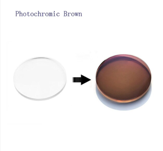 Hdcrafter 1.56 Single Vision Polycarbonate Lenses Lenses Hdcrafter Eyeglass Lenses Photochromic Brown No Anti Blue  
