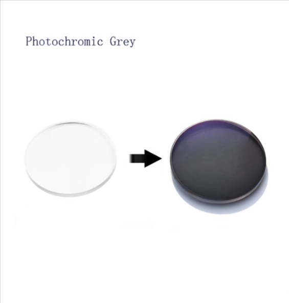 Hdcrafter 1.56 Single Vision Polycarbonate Lenses Lenses Hdcrafter Eyeglass Lenses Photochromic Gray No Anti Blue  
