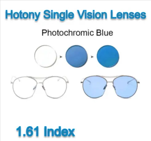 Hotony Single Vision Fun Color Photochromic Lenses.