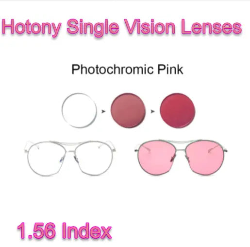 Hotony Single Vision Fun Color Photochromic Lenses.
