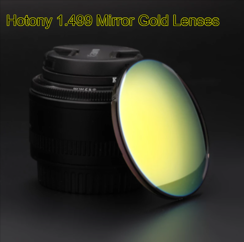 Hotony 1.499 Index Single Vision Mirror Polarized Lenses Lenses Hotony Lenses Mirror Gold  