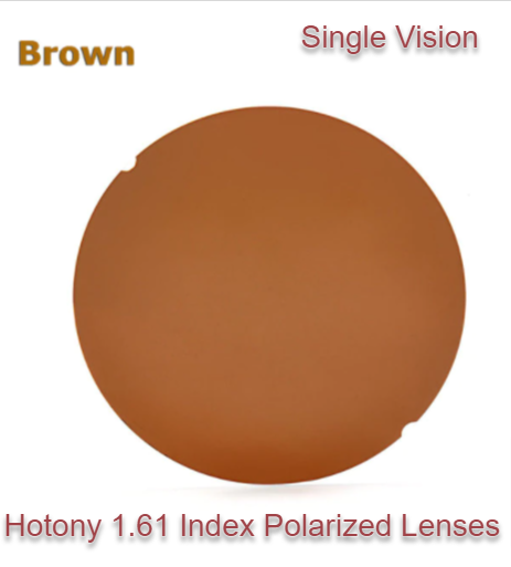 Hotony 1.61 Index Single Vision Polarized Lenses Lenses Hotony Lenses Dark Brown  