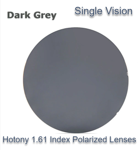 Hotony 1.61 Index Single Vision Polarized Lenses Lenses Hotony Lenses Dark Gray  