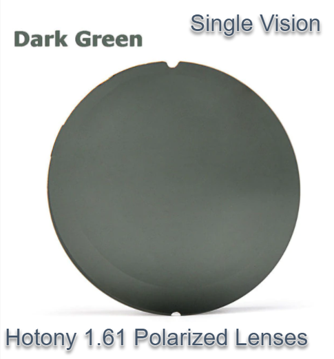 Hotony 1.61 Index Single Vision Polarized Lenses Lenses Hotony Lenses Dark Green  