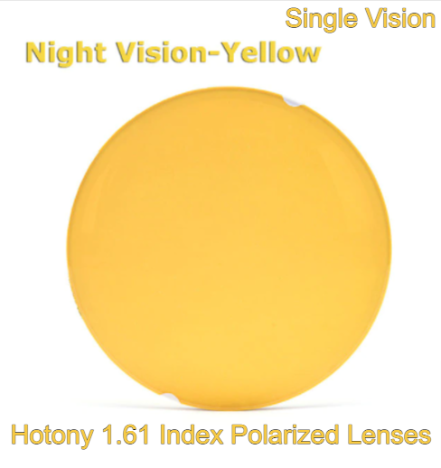Hotony 1.61 Index Single Vision Polarized Lenses Lenses Hotony Lenses Night Vision Yellow  