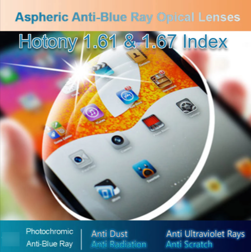 Hotony Single Vision Anti Blue Light Photochromic Gray Lenses Lenses Hotony Lenses   