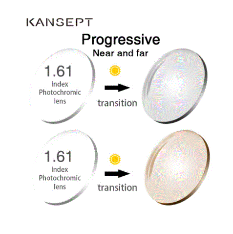 Kansept 1.61 Aspheric Progressive Photochromic Grey Lenses Lenses Kansept Lenses   