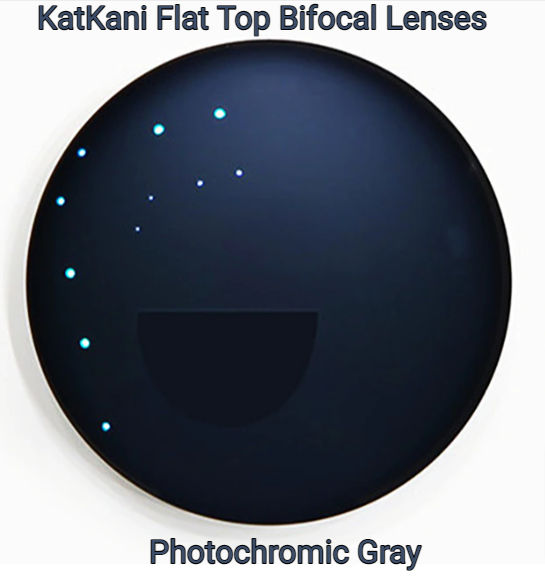 Katkani Flat Top Bifocal Lenses Lenses KatKani Eyeglass Lenses 1.56 Photochromic Gray 