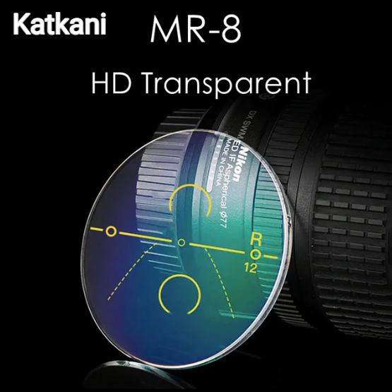 KatKani 1.61 Index Mr-8 Progressive Lenses Lenses KatKani Eyeglass Lenses HD Transparent  