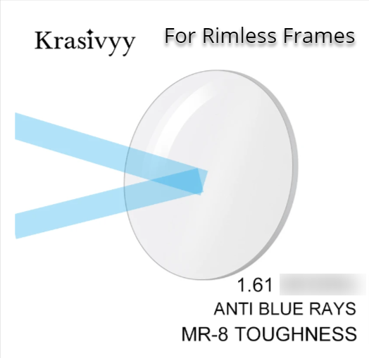 Krasivyy 1.61 MR-8 Progressive Clear Hard Green Coated Lenses Lenses Krasivyy Lenses With Anti Blue Light  