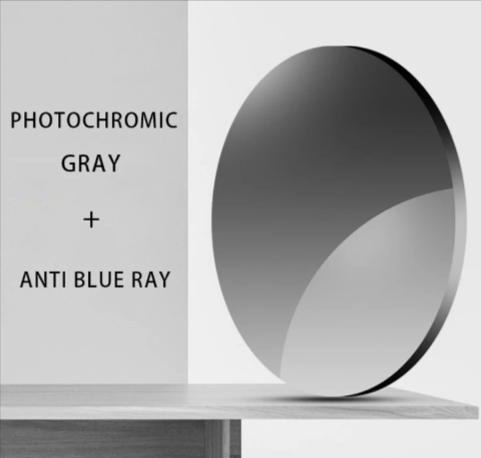 Krasivyy Single Vision Photochromic Gray Lenses Lenses Krasivyy Lenses 1.61 Myopic Anti Blue 