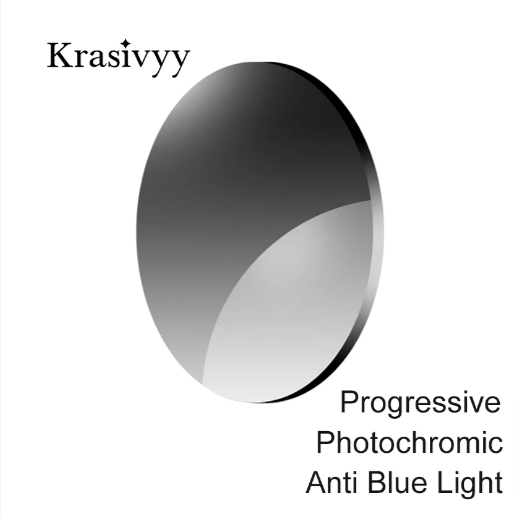 Krasivyy Progressive Photochromic Gray Lenses Lenses Krasivyy Lenses 1.56 Photochromic Gray With Anti Blue Light 