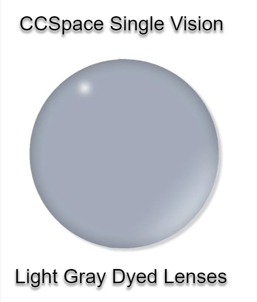 CCSpace Aspheric Single Vision Dyed Acrylic Lenses Lenses CCSpace Lenses 1.56 Light Gray 