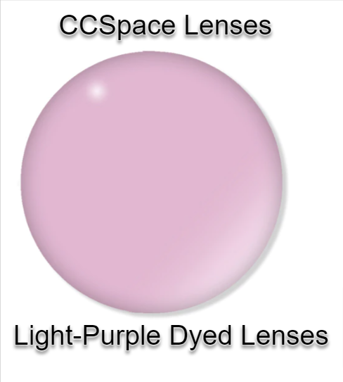 CCSpace Aspheric Single Vision Dyed Acrylic Lenses Lenses CCSpace Lenses 1.56 Light Purple 