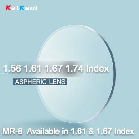 KatKani Aspheric Single Vision Clear Lenses Lenses KatKani Eyeglass Lenses   