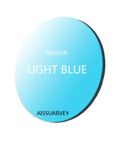 Aissuarvey Polarized Single Vision Sunglass Lenses Lenses Aissuarvey Sunglass Lenses 1.56 Mirror Light Blue 