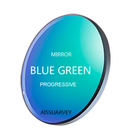 Aissuarvey Polarized Progressive Sunglass Lenses Lenses Aissuarvey Sunglass Lenses 1.56 Mirror Blue Green 