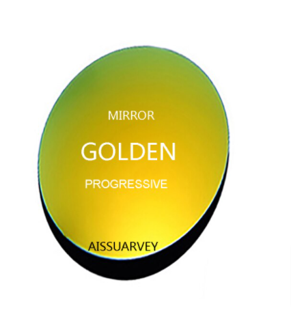 Aissuarvey Polarized Progressive Sunglass Lenses Lenses Aissuarvey Sunglass Lenses 1.56 Mirror Golden 
