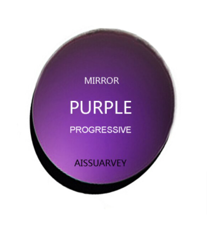Aissuarvey Polarized Progressive Sunglass Lenses Lenses Aissuarvey Sunglass Lenses 1.56 Mirror Purple 