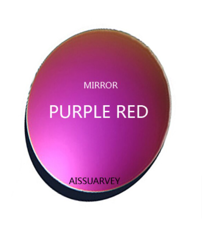 Aissuarvey Polarized Single Vision Sunglass Lenses Lenses Aissuarvey Sunglass Lenses 1.56 Mirror Purple Red 