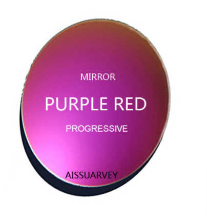 Aissuarvey Polarized Progressive Sunglass Lenses Lenses Aissuarvey Sunglass Lenses 1.56 Mirror Purple Red 