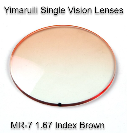 Yimaruili MR-7 MR-8 Gradient Tint Single Vision Lenses Lenses Yimaruili Lenses 1.67 Gradient Brown 