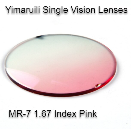 Yimaruili MR-7 MR-8 Gradient Tint Single Vision Lenses Lenses Yimaruili Lenses 1.67 Gradient Pink 