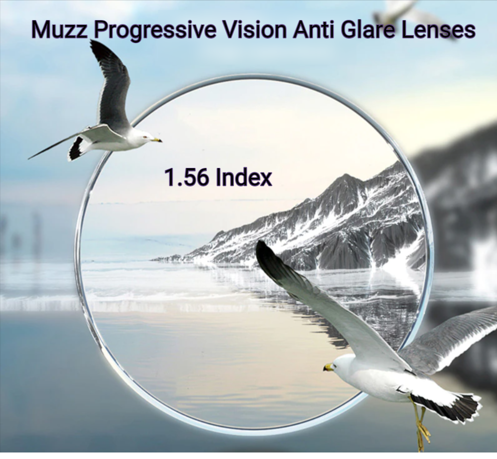 Muzz Anti Glare Anti Blue Light Aspheric Lenses Lenses Muzz Lenses 1.56 Progressives 