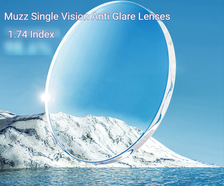 Muzz Anti Glare Anti Blue Light Aspheric Lenses Lenses Muzz Lenses 1.74 Single Vision 