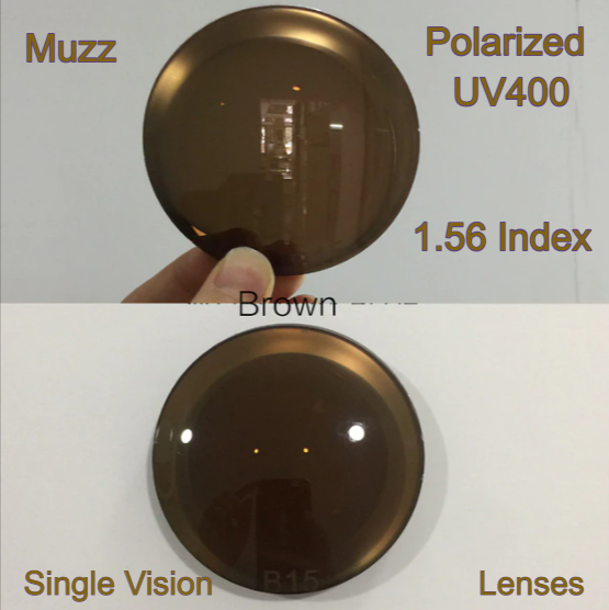 Muzz Single Vision Aspheric Polarized Tinted Sunglass Lenses Lenses Muzz Lenses 1.56 Brown 