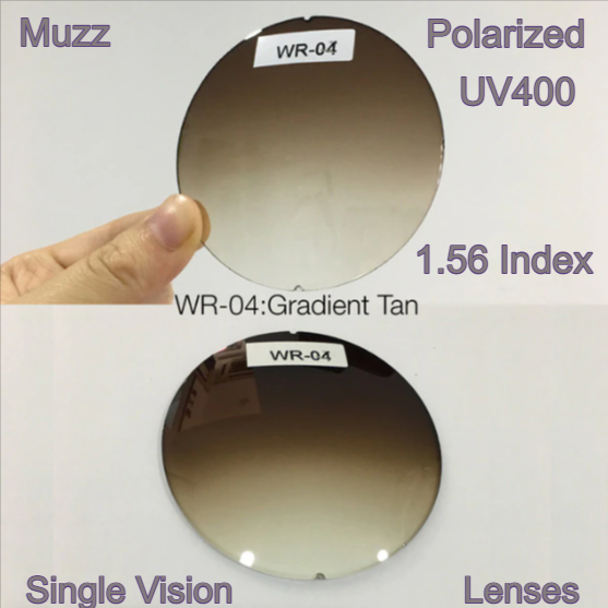 Muzz Single Vision Aspheric Polarized Tinted Sunglass Lenses Lenses Muzz Lenses 1.56 Gradient Tan 