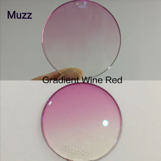 Muzz Single Vision Aspheric Tinted Lenses Lenses Muzz Lenses 1.56 Gradient Wine Red 