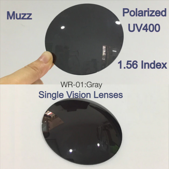 Muzz Single Vision Aspheric Polarized Tinted Sunglass Lenses Lenses Muzz Lenses 1.56 Gray 