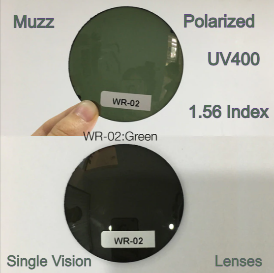Muzz Single Vision Aspheric Polarized Tinted Sunglass Lenses Lenses Muzz Lenses 1.56 Green 