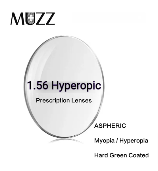 Muzz Single Vision Aspheric Clear Green Coated Lenses Lenses Muzz Lenses 1.56 Hyperopic 
