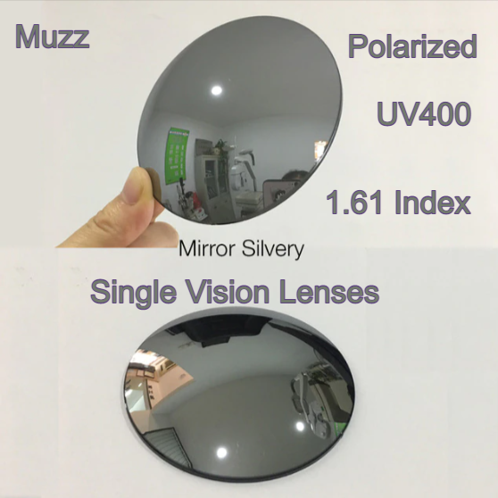 Muzz Single Vision Aspheric Polarized Tinted Sunglass Lenses Lenses Muzz Lenses 1.61 Mirror Silvery 