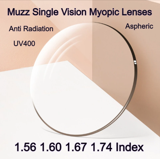 Muzz Ultra Thin Aspheric Single Vision Clear Myopic Lenses Lenses Muzz Lenses   