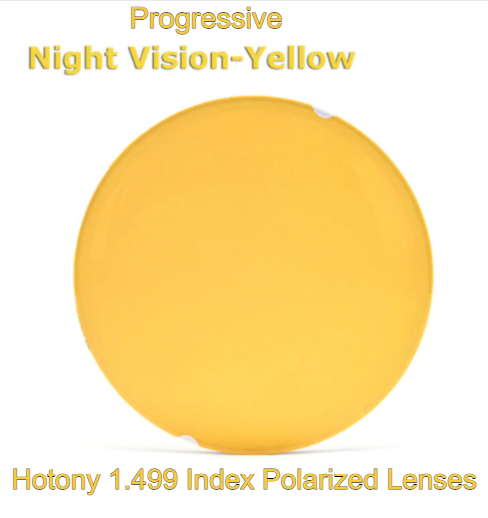 Hotony 1.499 Index Polarized Progressive Lenses Lenses Hotony Lenses Night Vision Yellow  