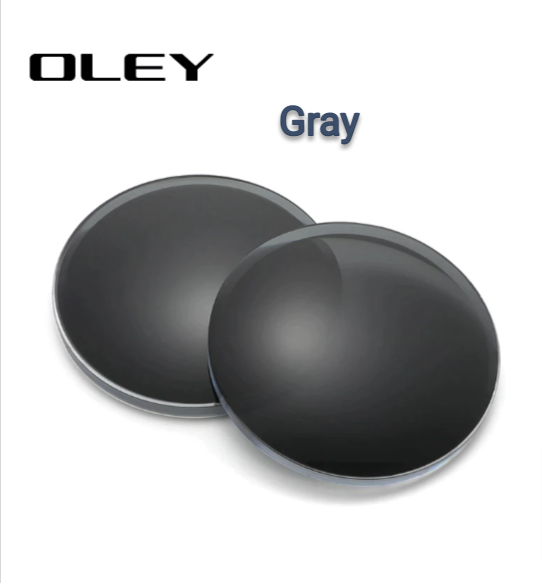 Oley Single Vision Anti Blue Light Polarized Sunglass Lenses Lenses Oley Sunglass Lenses 1.56 Gray Myopia 