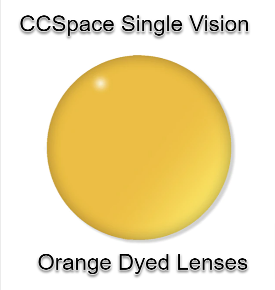 CCSpace Aspheric Single Vision Dyed Acrylic Lenses Lenses CCSpace Lenses 1.56 Orange 